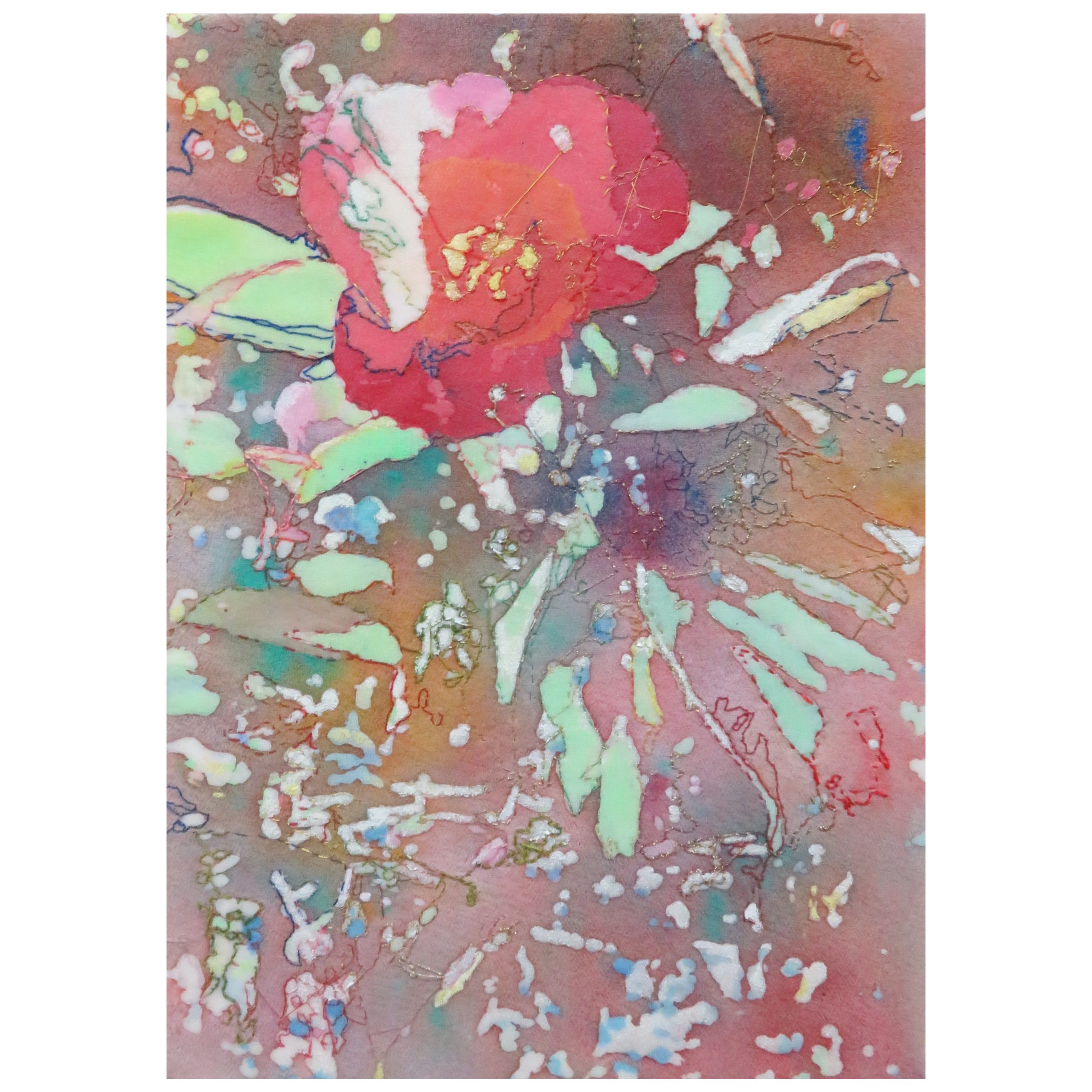 絵画『赤い花』ヘイ平山画 ほど遠い