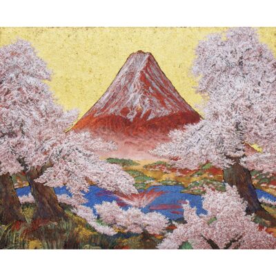 黄金爛漫富岳湖上