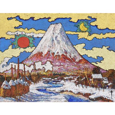 蒼天日月忍野富士