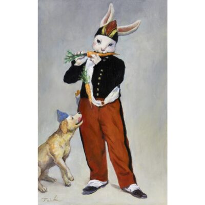 にんじんを吹く少年