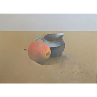 still life
(林檎と青い陶器)