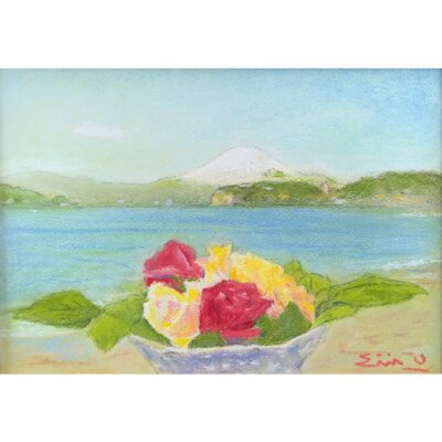 バラと鎌倉富士