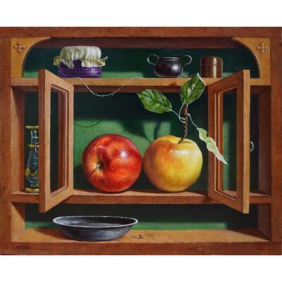 リンゴのある棚