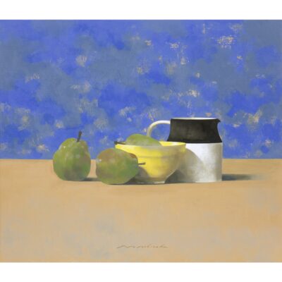still life(黄色の器と３つの洋梨)