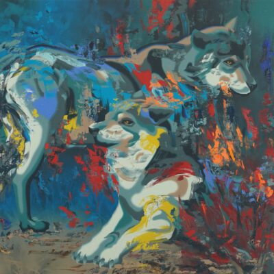 夜の気配 ー二頭の狼ー